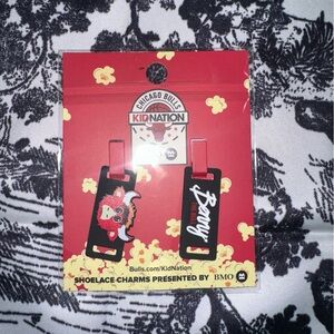 NWT Chicago Bulls Kidnation Shoelace Charm Set of Two
